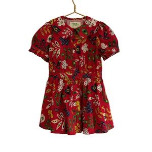 Cloak & Dagger Twiggy Harbor Mini Dress in Red Vintage Floral Print